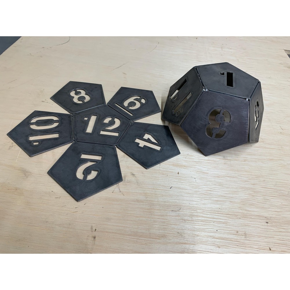 Steel Dice Welding Kit, DIY 3D Dodecahedron‎ Practice Project, Welder Gift, DND